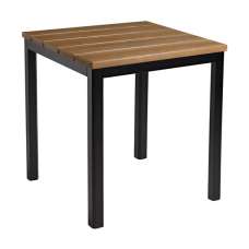 Etax Square 80cm Wooden Dining Table In Aged Golden Oak - UK