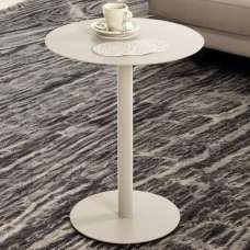 Evanston Round Metal End Table In Grey - UK