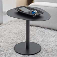 Evanston Triangle Metal End Table In Black - UK