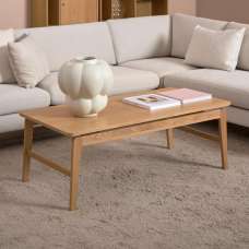 Exeter Wooden Rectangular Coffee Table In Oak - UK