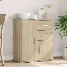 Exeter Wooden Sideboard With 2 Doors 2 Drawers In Sonoma Oak - UK