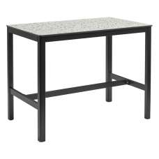 Extro 120cm Wooden Bar Table In Mixed Terrazzo - UK
