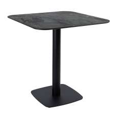 Extro 60cm Black Moon Top Dining Table with Bicton Base - UK
