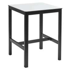 Extro 80cm Wooden Bar Table In White - UK