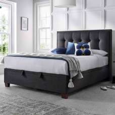 Fairfax Fabric Ottoman Storage King Size Bed In Pendle Slate - UK