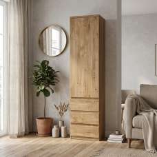 Felton Wooden Cupboard With 1 Door In Oak - UK