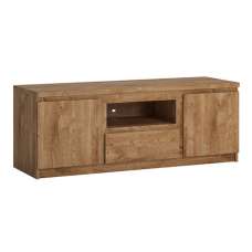 Felton Wooden Small TV Stand With 2 Doors 1 Drawer In Oak - UK