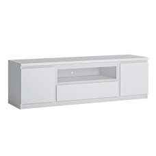 Felton Wooden Large TV Stand With 2 Doors 1 Drawer In White - UK