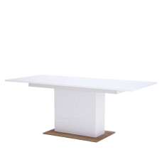 Fargo Extending High Gloss Dining Table In White - UK