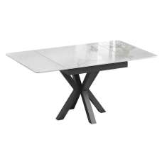Farsen Ceramic Extending Dining Table in Calacatta Gloss - UK