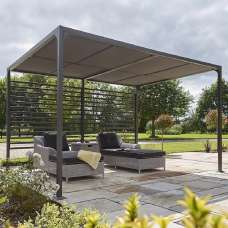 Faversham Large Aluminium Garden Canopy In Grey - UK