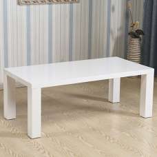 Fenella High Gloss Coffee Table Rectangular In White - UK