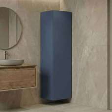 Ferla Tall Wooden Bathroom Storage Cabinet in Petrol Blue - UK