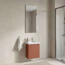 Ferla Wooden Bathroom Furniture Set with 1 Door in Matte Cinnamon - UK