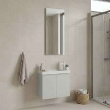 Ferla Wooden Bathroom Furniture Set with 2 Doors in Matte Cashmere - UK