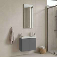 Ferla Wooden Bathroom Furniture Set with 2 Doors in Matte Grey - UK