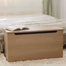Ferlano Wooden Ottoman Storage in Oak - UK