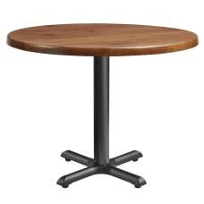 Fernie 60cm Wooden Round Bistro Table In Natural - UK