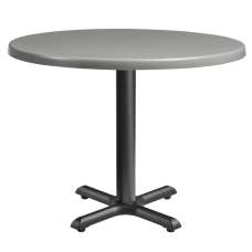 Fernie 70cm Wooden Round Bistro Table In Grey - UK