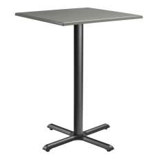 Fernie 80cm Wooden Square Bar Table In Grey - UK