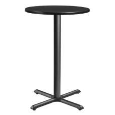 Fernie 90cm Wooden Round Bar Table In Black - UK
