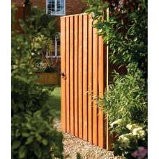 Fico Wooden Garden Vertical Board Gate In Honey Brown - UK
