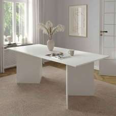 Fielding Ractangular Wooden Dining Table in White - UK