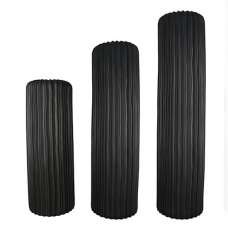 Fjord Ceramic Set Of 3 Decorative Vases In Matt Black - UK