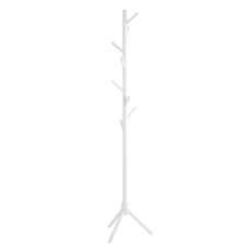 Flagstaff Solid Wood Coat Stand With 8 Hooks In White - UK