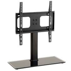 Flanders 55'' Universal Fixed Table Top Glass Base TV Stand - Black - UK