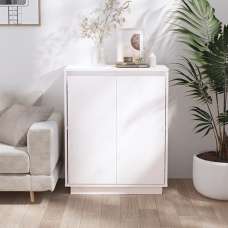 Flavius Solid Pinewood Sideboard With 2 Doors In White - UK