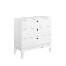 Fletcher Wooden Chest Of 3 Drawers In White - UK