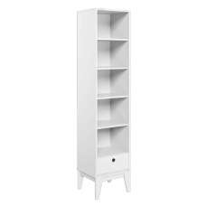 Fletcher Wooden Display Cabinet With 1 Drawer In White - UK