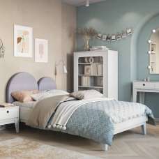 Fletcher Wooden Small Double Bed In White - UK