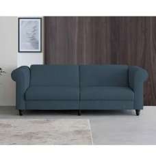 Flex Corduroy Fabric 3 Seater Sofa Bed In Blue - UK