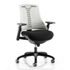 Flex Task Office Chair In Black Frame With White Back - UK