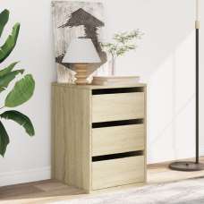 Flint Wooden Chest Of 3 Drawers In Sonoma Oak - UK