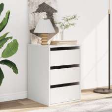 Flint Wooden Chest Of 3 Drawers In White - UK