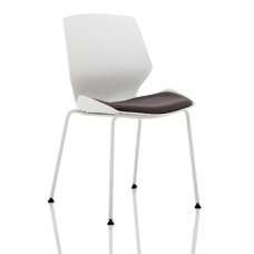 Florence Fabric Office Visitor Chair In Dark Grey - UK
