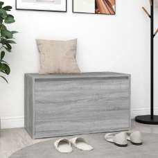 Florence Wooden Hallway Seating Bench In Grey Sonoma - UK