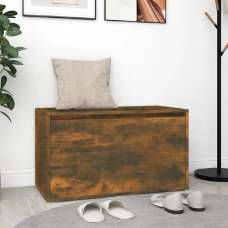 Florence Wooden Hallway Seating Bench In Smoked Oak - UK