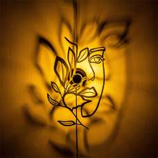 Flower Metal Wall Light in Black - UK