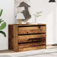Fontana Wooden Chest Of 3 Drawers In Brown Oak - UK