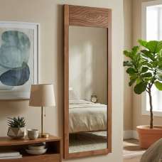 Forest Glass Cheval Mirror with Chesnut Pine Wood Frame - UK