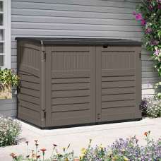 Forma Reinforced Resin Garden Pent Bike Store in Stone Grey - UK