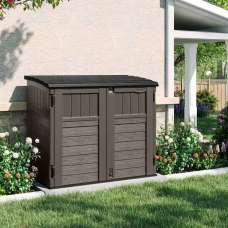 Forma Reinforced Resin Garden Storage Cabinet in Stone Grey - UK