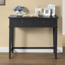 Franklyn Wooden Laptop Desk With 2 Drawers In Black - UK