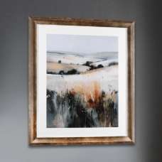 Fresno Large Wooden Blaze Wall Art In Bronze Frame - UK