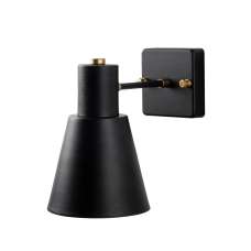 Funnel Metal Wall Light in Black and Gold - UK