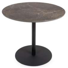 Gabri Small Sintered Stone Round Dining Table In Black - UK